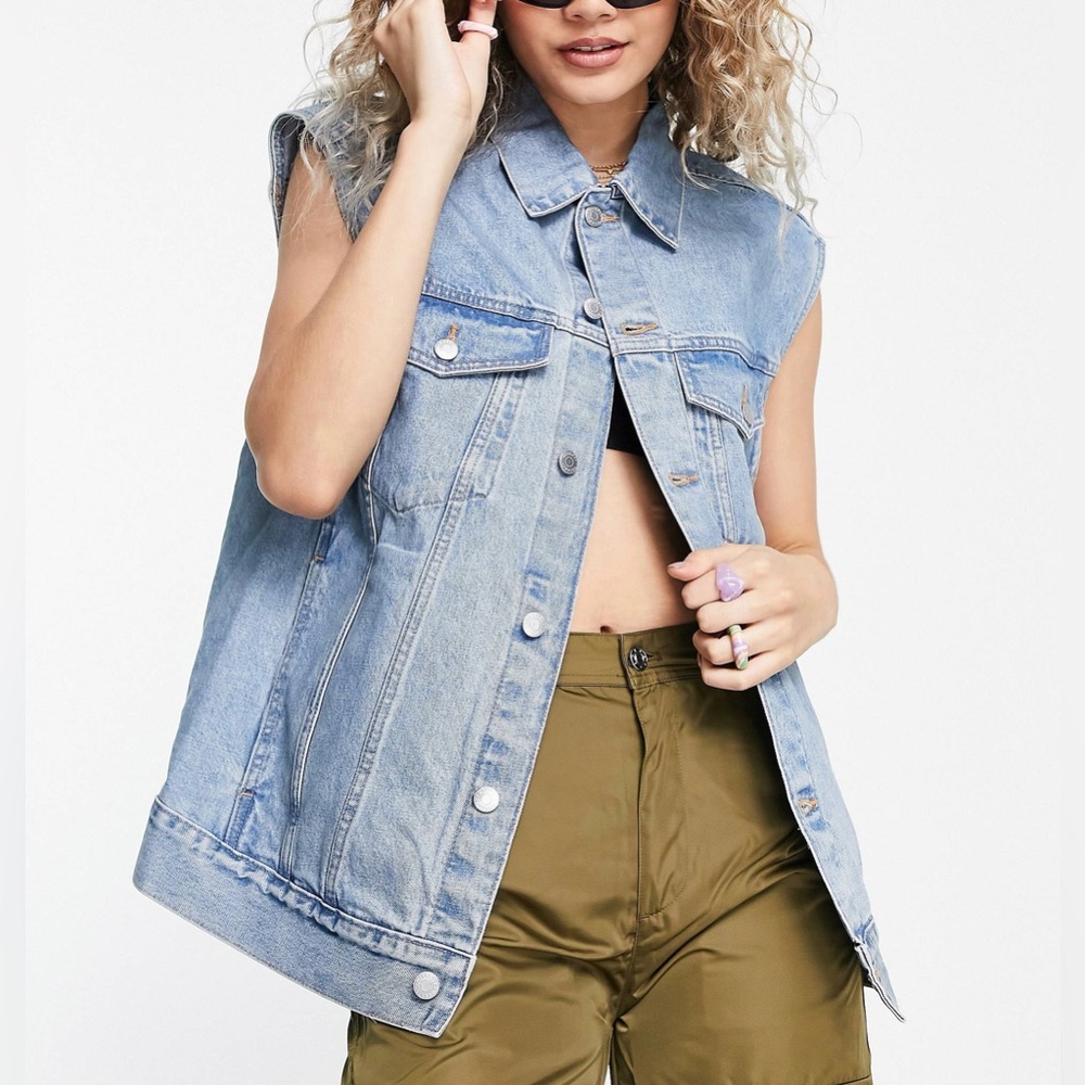Calvin Klein Jeans Light Blue Denim Vest
